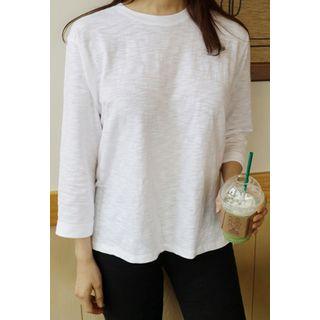 Crew-neck 3/4-sleeve Top