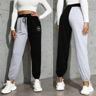Two Tone Lettering Pants