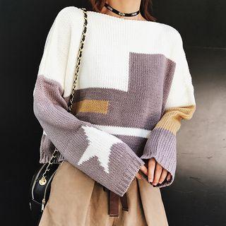 Loose Fit Patterned Sweater