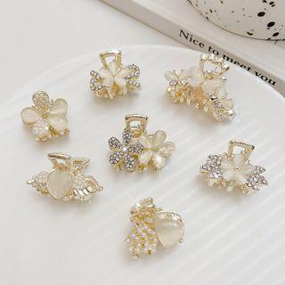 Faux Cat Eye Stone Rhinestone Alloy Hair Clamp