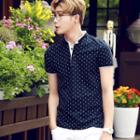 Dotted Short Sleeve Polo Shirt