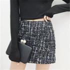 Tweed Fitted Mini Skirt