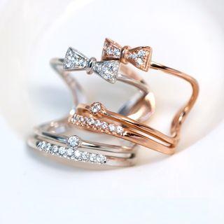 Bow Layered Open Ring