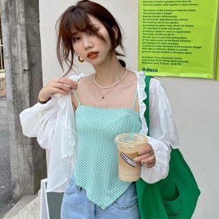 Irregular Checkered Camisole Top