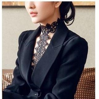 Crochet Choker-neck Cropped Camisole Top