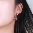 Stainless Steel Flower Dangle Earring 1 Pair - 482 - Earrings - One Size