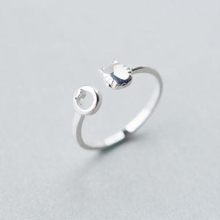 925 Sterling Silvercat Open Ring
