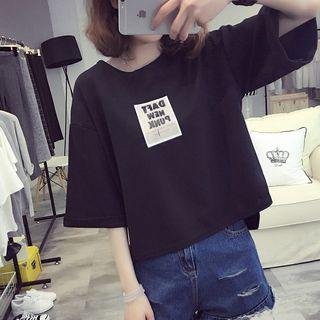 Printed Elbow Sleeve Top