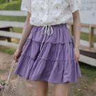 Tiered Mini A-line Skirt