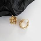 Alloy Chain Open Hoop Earring 1 Pair - Earrings - Gold - One Size