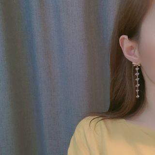 Faux Crystal Bow Drop Earring 1 Pair - As Shown In Figure - One Size