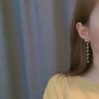 Faux Crystal Bow Drop Earring 1 Pair - As Shown In Figure - One Size