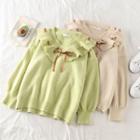 Ruffle Long-sleeve Loose-fit Sweater