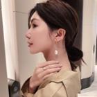 Non-matching Geometry Drop Earring 1 Pair - Asymmetric - As Shown In Figure - One Size