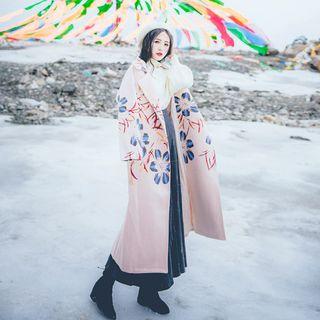 Floral Open Front Coat