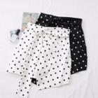 Tie-waist Dotted Mini Skirt