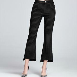 Pinstriped Boot Cut Pants