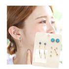Set Of 9: Turquoise Gemstone Earrings