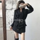 Double Breasted Blazer Dress With Belt