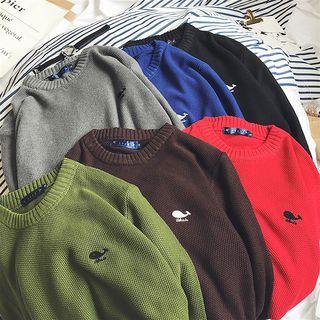 Embroidery Plain Sweater