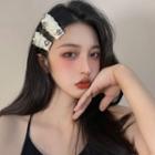 Heart Shirred Fabric Hair Clip