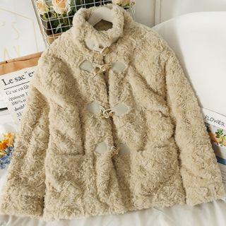 Toggle Stand-collar Fleece Coat