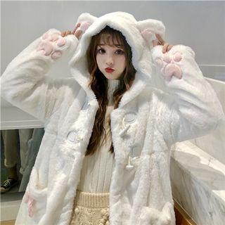 Hood Toggle Coat White - One Size