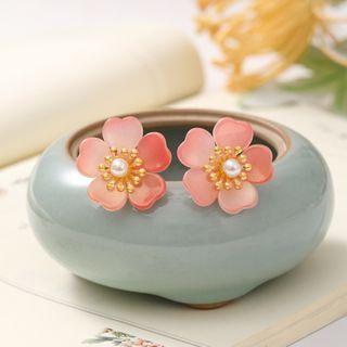 Set Of 2: Faux Pearl Flower Hair Stick As Shown In Figure - One Size