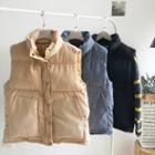 Couple Matching Padded Buttoned Corduroy Vest