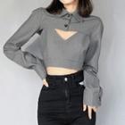 Set: Crop Shirt + Cropped Camisole Top