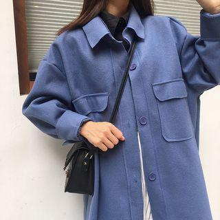 Long Shirt Plain Jacket