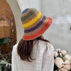 Woven Striped Sun Hat