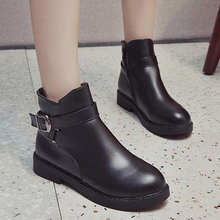 Buckle Strap Ankle Boots