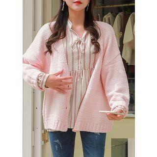 Drop-shoulder Loose-fit Cardigan