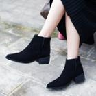 Genuine-leather Low-heel Ankle Boots