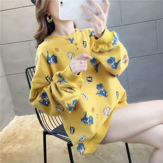 Long-sleeve Dinosaur Print Pullover
