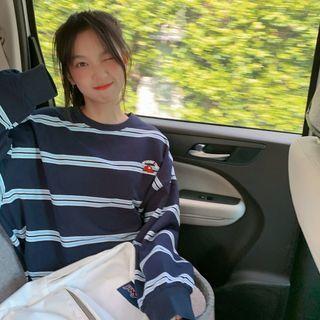 Striped Sweatshirt Dark Blue - One Size