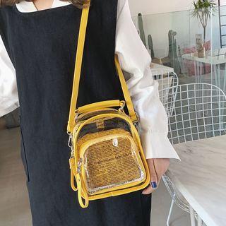 Lettering Transparent Two-way Backpack