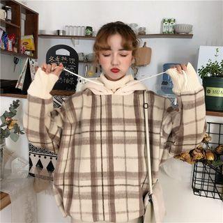 Plaid Hooded Sweatshirt