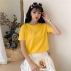 Embroider Heart Short-sleeve Top