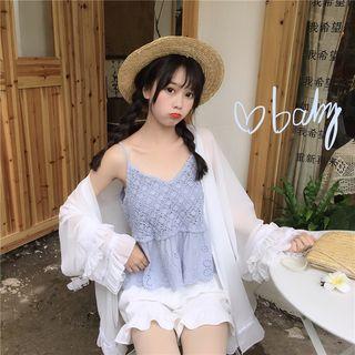 Lace Camisole Top / Light Jacket