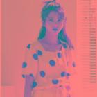 Short-sleeve Polka Dot Button-up Top