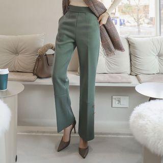 Button-accent Woo Blend Dress Pants