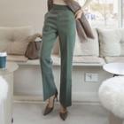 Button-accent Woo Blend Dress Pants