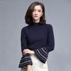 Striped Flared Long-sleeve T-shirt