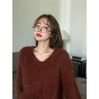 Furry Sweater / Knit Skirt