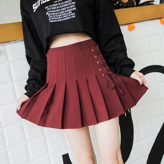 Lace-up Pleated Skort