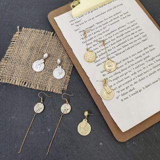 Coin Dangle / Drop Earring (various Designs)