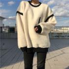 Fleece Sweatshirt Beige - One Size