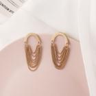 Alloy Layered Chain Earring 1 Pair - As Shown In Figure - One Size